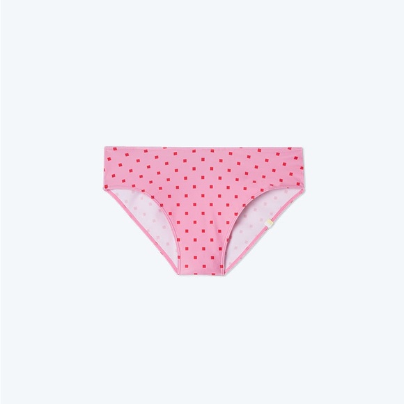 NWT Summersalt Limited High Leg Mid Rise Bikini Square Dot Flamingo & Hibiscus-4 - Picture 3 of 3